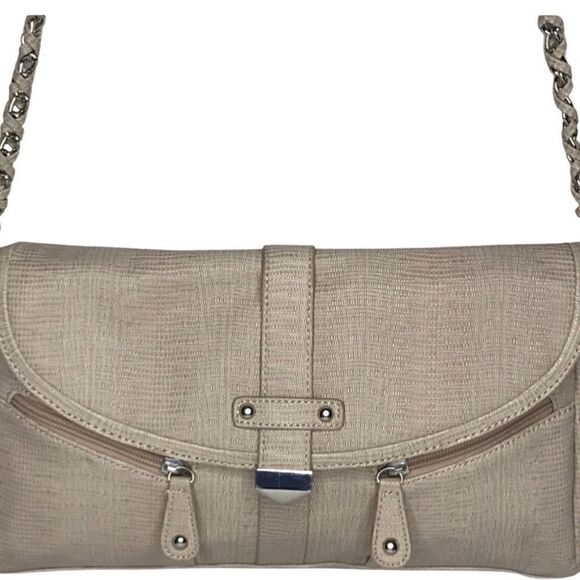 Chico’s Beige Textured Crossbody Shoulder Bag - Picture 2 of 13